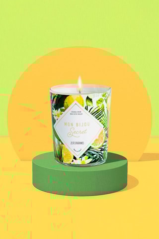 Vela perfumada con collar - Cáscara de cítricos