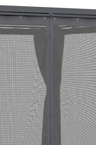 Pérgola bioclimática y 4 hojas de mosquitera - 4 x 3 m