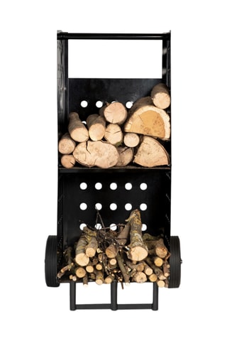 Leñero con ruedas - 40 x 40 x 100,5 cm