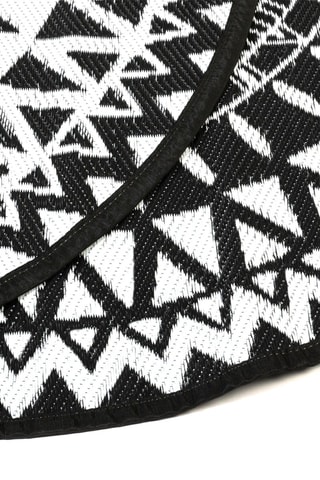 Alfombra de exterior redonda - 150 cm - Negro