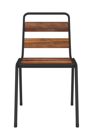 6 sillas de jardín Acacia