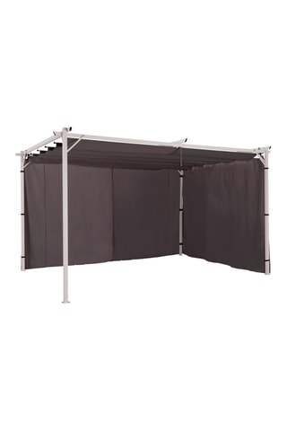 Cortina y triángulo para pérgola - 290 x 215 cm