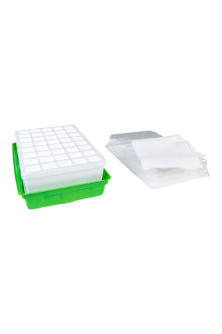 2 kits de germinación - 39 x 25,5 x 18,5 cm - 2 x 40 recipientes
