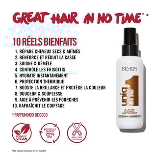 Spray nourrissant 10-en-1 - UniqOne - Noix de coco - Cheveux - 150 ml