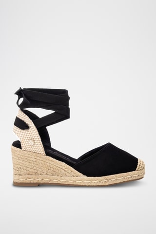 Espadrilles compensées - Noir et écru