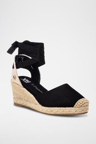 Espadrilles compensées - Noir et écru
