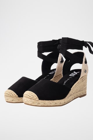 Espadrilles compensées - Noir et écru