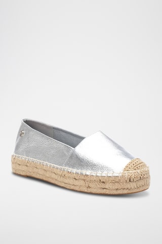Espadrilles en cuir - Argenté