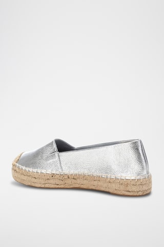 Espadrilles en cuir - Argenté