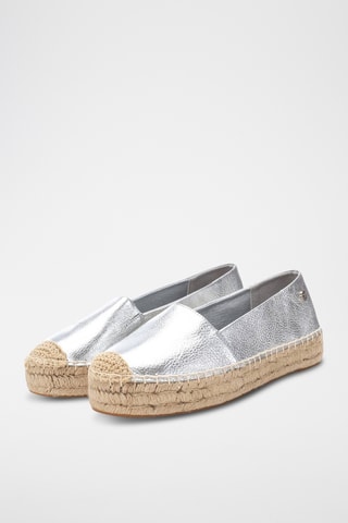 Espadrilles en cuir - Argenté