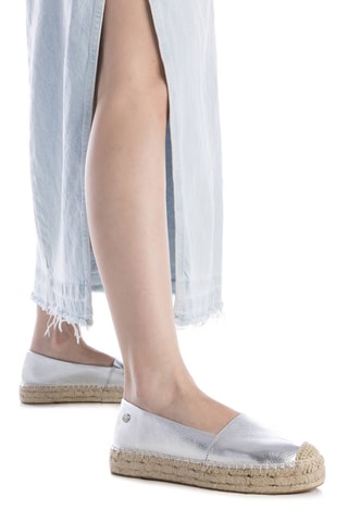 Espadrilles en cuir - Argenté