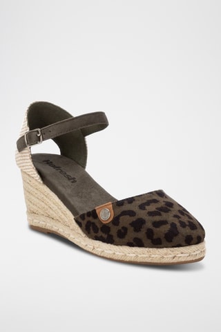 Espadrilles compensées - Kaki