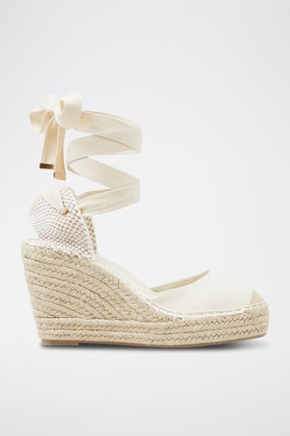 Sandalen met Sleehak - Ecru