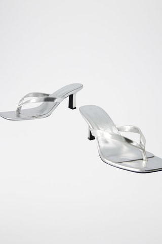 Sandalen met Hak - Zilverkleurig