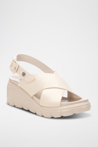 Sandales compensées - Blanc