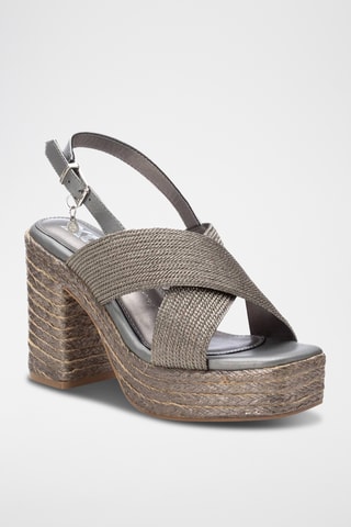 Sandale à talons - Taupe