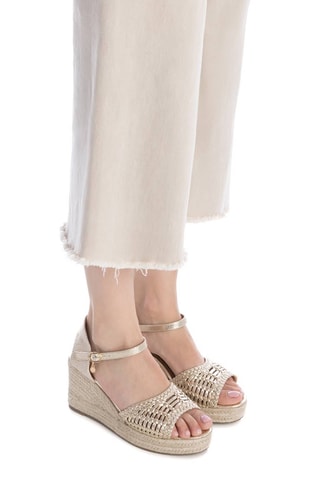 Sandales compensées - Doré