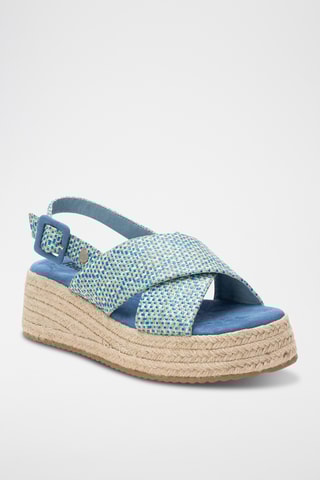 Sandales compensées - Bleu clair