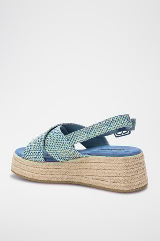 Sandales compensées - Bleu clair