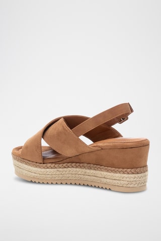 Sandales compensées - Camel