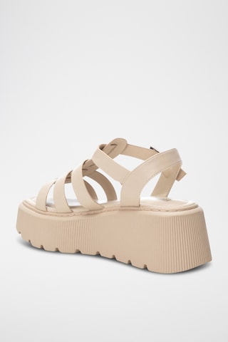 Sandales compensées - Beige