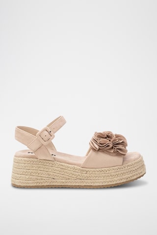 Sandales compensées - Beige