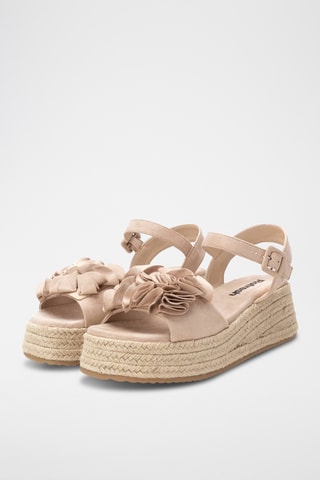 Sandales compensées - Beige