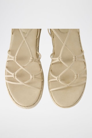 Romeinse Platform Sandalen - Beige