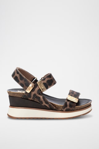 Sandales compensées - Taupe