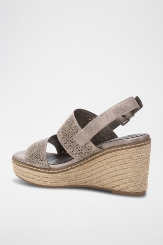 Sandales compensées - Argenté