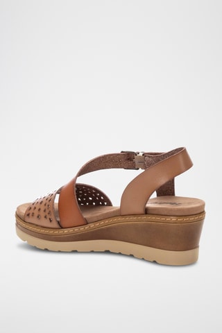 Sandales compensées - Taupe