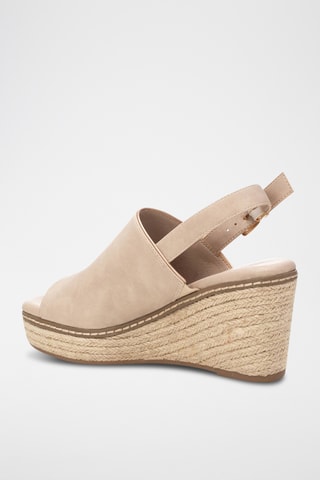 Sandales compensées - Beige