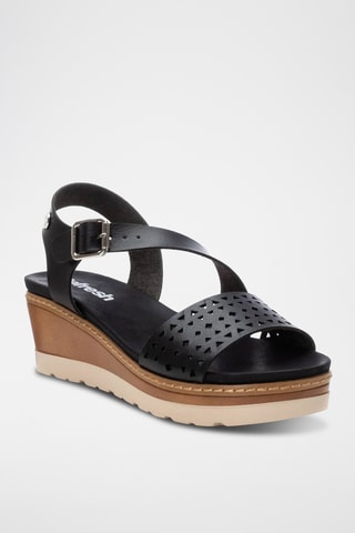 Sandales compensées - Noir