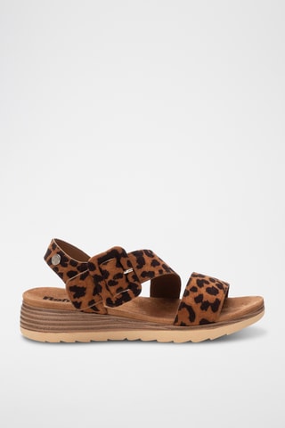 Sandales compensées - Camel