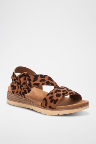 Sandales compensées - Camel