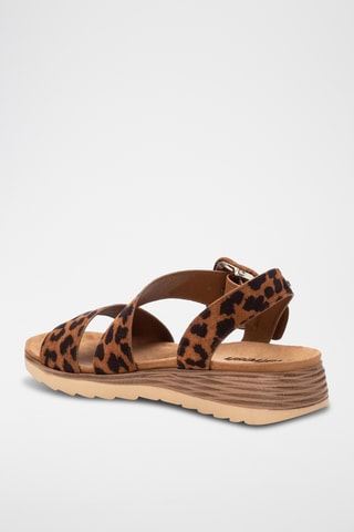 Sandales compensées - Camel