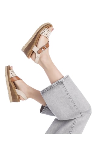 Sandales compensées - Blanc