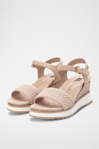 Sandales compensées - Beige