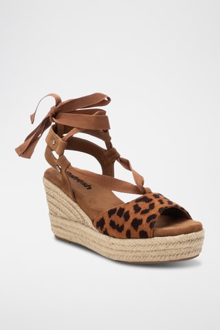 Sandales compensées - Camel