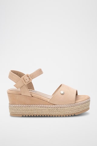 Sandales compensées - Beige