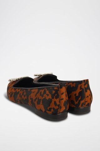 Ballerines en nubuck - Camel et noir- Gioseppo