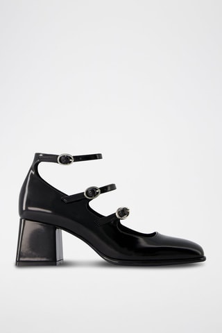 Babies à talons vernies - Noir