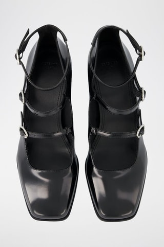 Babies à talons vernies - Noir