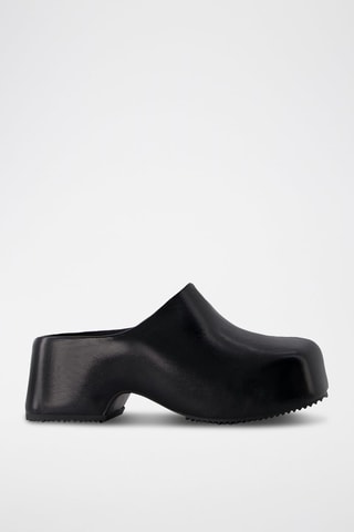 Clogs met Hak - Zwart