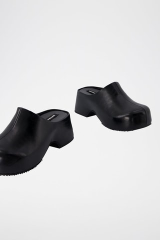Clogs met Hak - Zwart