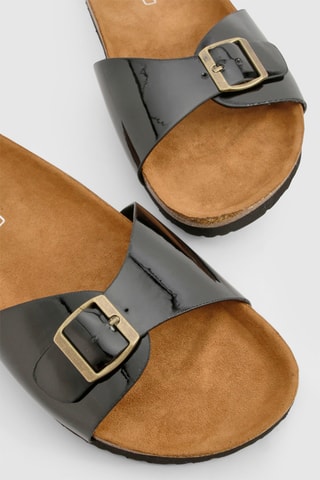 Gelakte muiltjes - Zwart