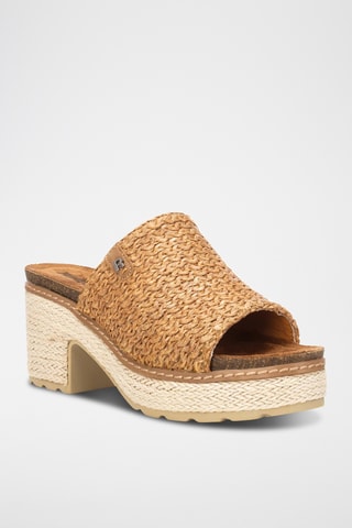 Mules à talons - Camel