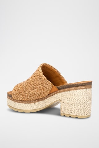 Mules à talons - Camel