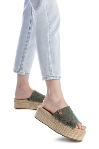 Mules plateformes - Kaki