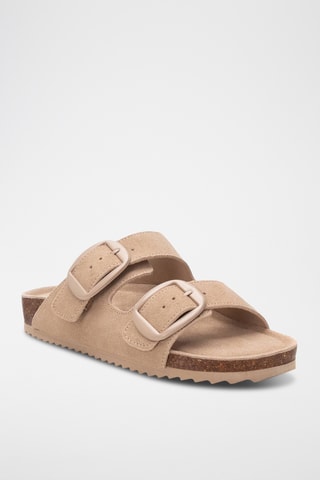 Mules en nubuck - Beige